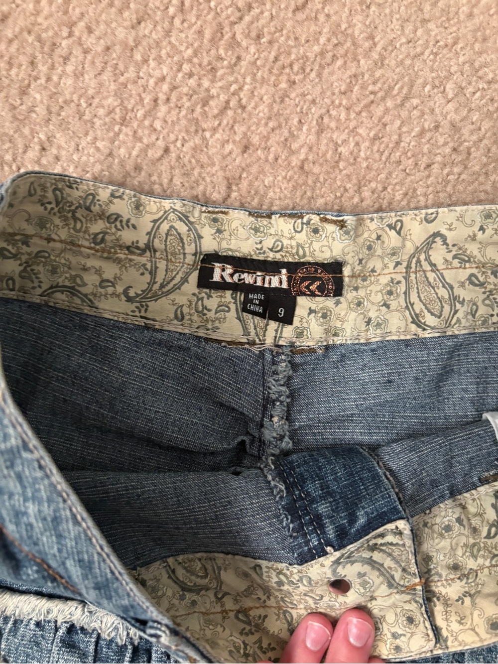 Denim Ruffle Mini Skirt - Picture 2 of 4